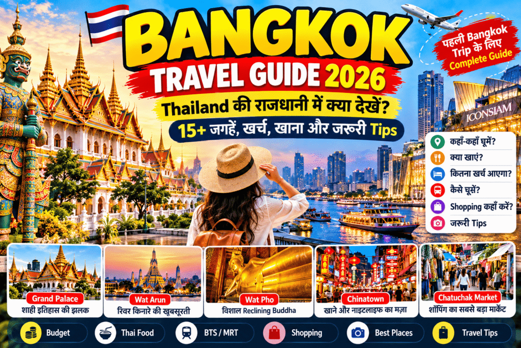 Bangkok Travel Guide 2026: Thailand की राजधानी में क्या देखें? 15+ जगहें, खर्च और जरूरी Tips