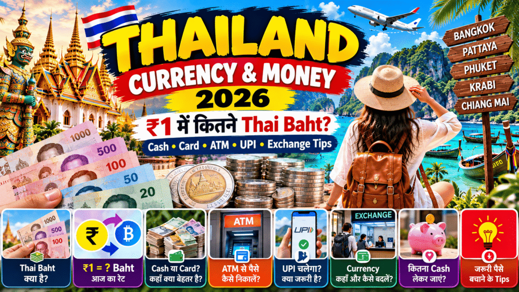 Thailand Currency & Money Guide 2026: Thai Baht, INR Rate, Cash & Card