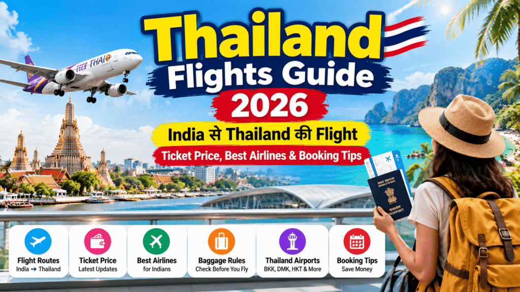 Thailand Flights Guide 2026: भारत से Thailand की Flight, Ticket Price और Booking Tips