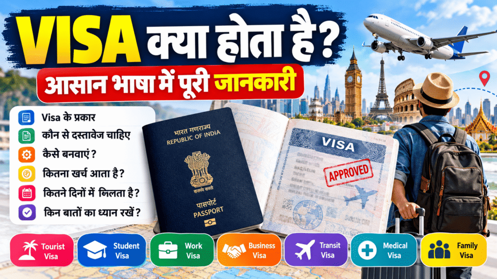 Visa Kya Hota Hai? वीज़ा क्या है, कितने प्रकार के होते हैं और कैसे बनवाएं? पूरी जानकारी